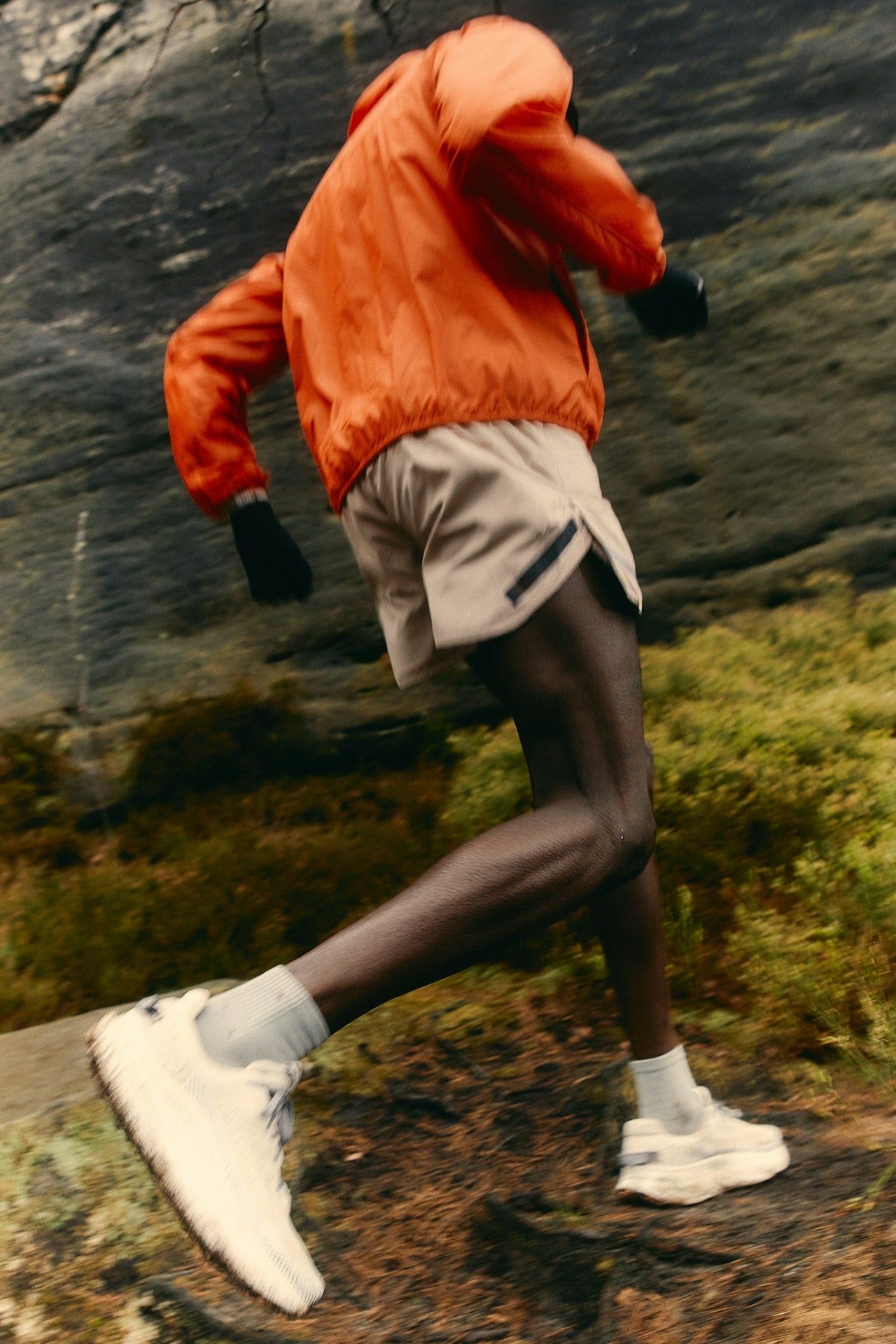 Man running outdoors with energy